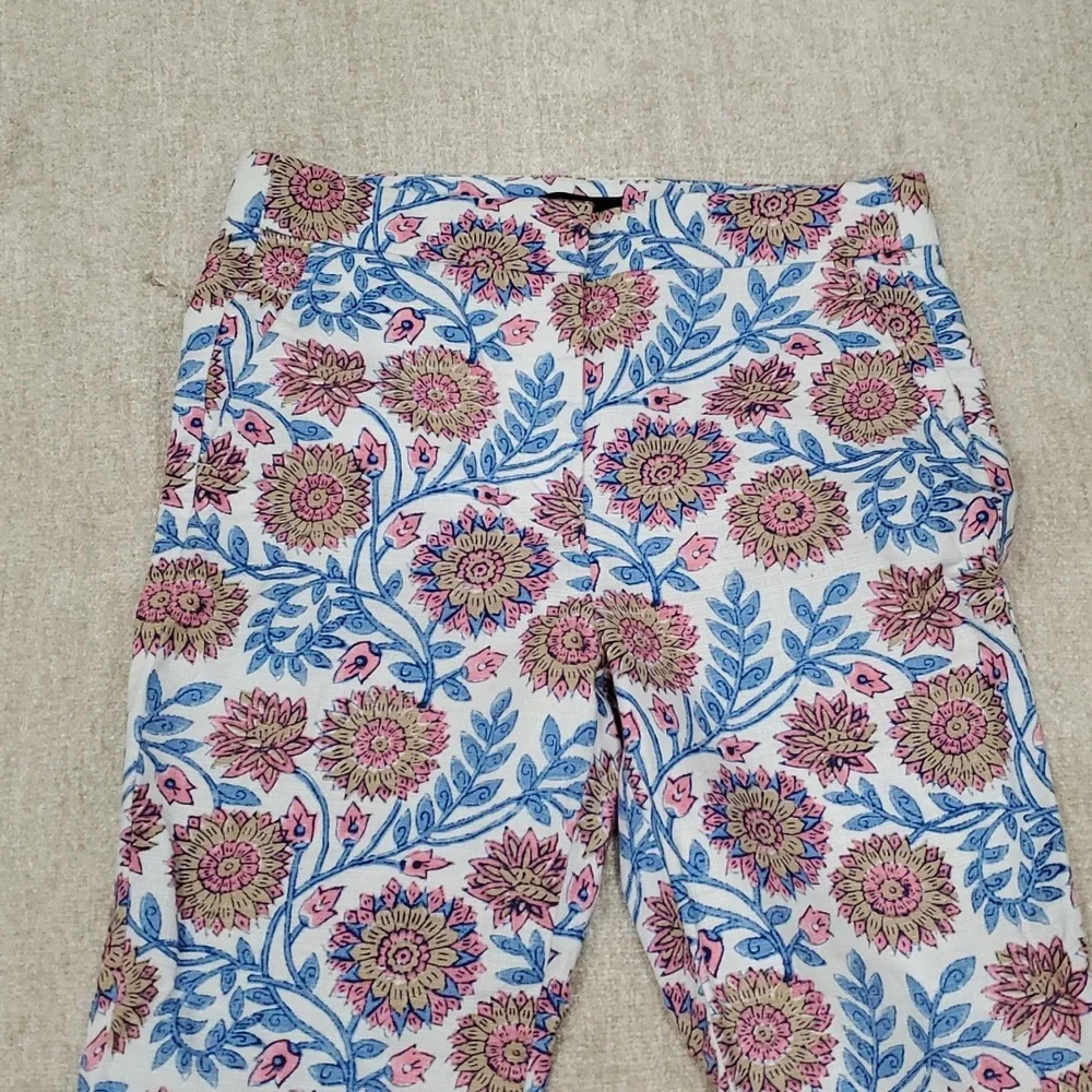 J.crew floral crop vacation pants size 6 - Picture 2 of 16